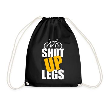 Shut Up Legs T-Shirt Gift Mountain Biker - Drawstring Bag - black - Front