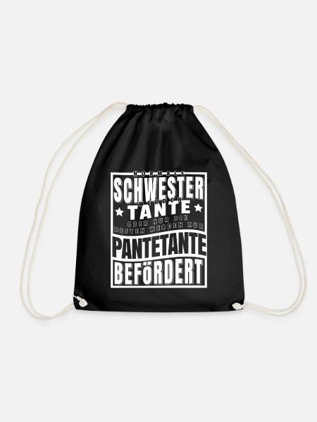 Paten-Tante T-Shirt Geschenk Tante - Turnbeutel - Schwarz