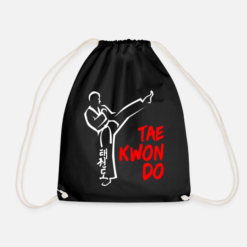 Taekwondo - Drawstring Bag - black