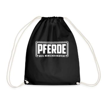 T-shirt Chevaux Parce que les Hommes Nerfs - Sac de sport léger - noir - Devant