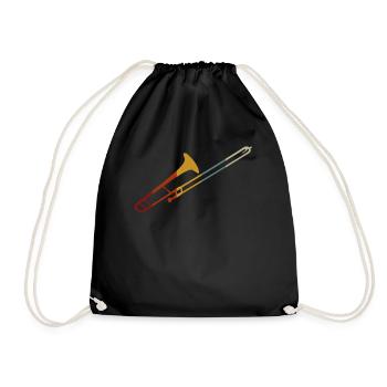 Trombone T-Shirt Trombone Player Gift Retro - Sac de sport léger - noir - Devant
