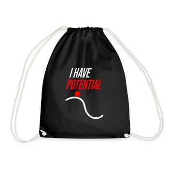 J’AI DU POTENTIEL - Sac de sport léger - noir - Devant