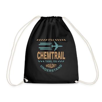 Attention les chemtrails vs contrails conspiration - Sac de sport léger - noir - Devant