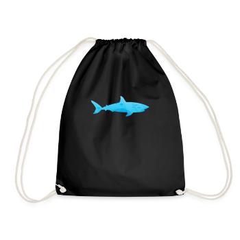requin - Sac de sport léger - noir - Devant