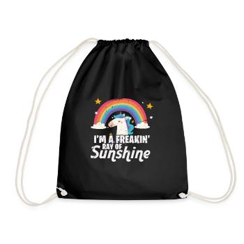 Unicorn Unicorn Rainbow Sunshine Gift - Sac de sport léger - noir - Devant