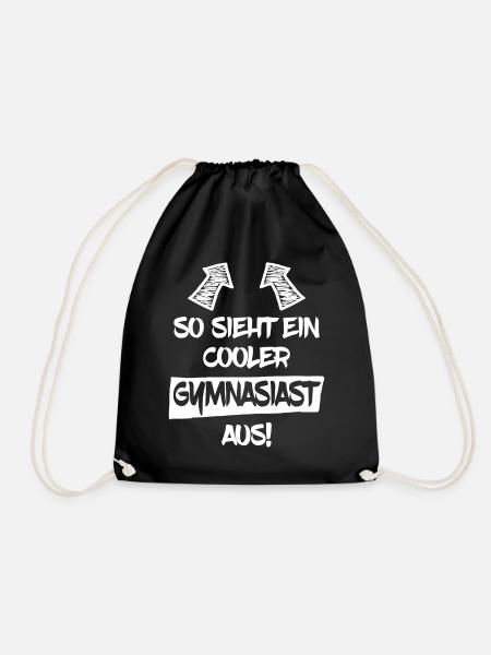 Einschulung Gymnasium 5. Klasse Gymnasiast - Turnbeutel - Schwarz