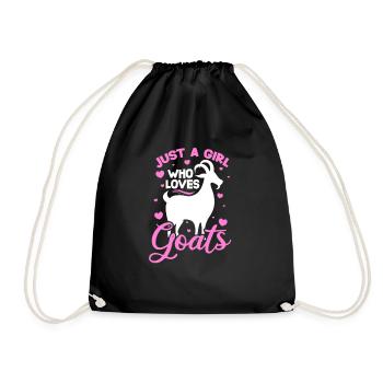 Chèvre chèvre chèvre chèvre cadeau femme d'agriculteur - Sac de sport léger - noir - Devant