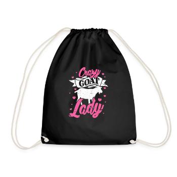 goat - Drawstring Bag - black - Front