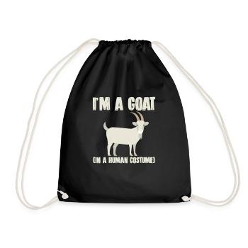 goat - Drawstring Bag - black - Front