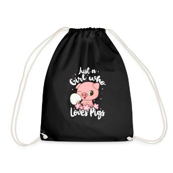 porc - Sac de sport léger - noir - Devant