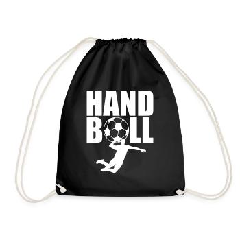 Cadeau de chemise de handball Handballer Handballerin - Sac de sport léger - noir - Devant