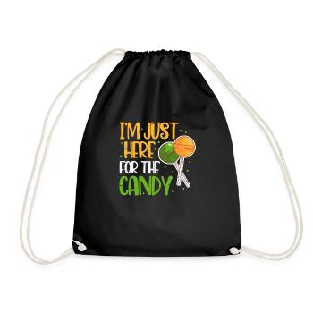 Halloween sweets Lolli sweet sour - Drawstring Bag - black - Front