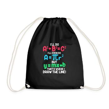 Mathe - Turnbeutel - Schwarz - Vorne