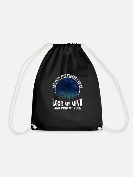 Forest - Drawstring Bag - black