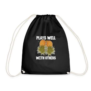 pineapple - Drawstring Bag - black - Front