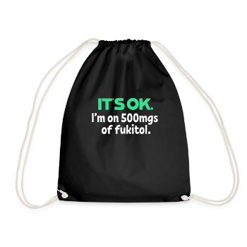 sarcasm - Drawstring Bag - black - Front