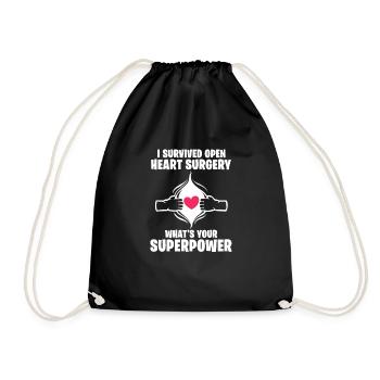 Chirurgie cardiaque - Sac de sport léger - noir - Devant
