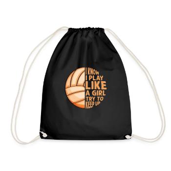 Volley Beach Volleyball Beach Volleyball Gift - Drawstring Bag - black - Front