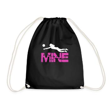 Volley Beach Volleyball Beach Volleyball Gift - Drawstring Bag - black - Front