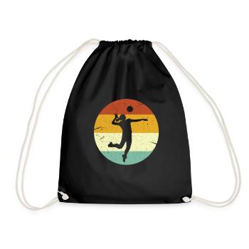 Volley Beach Volleyball Beach Volleyball Gift - Drawstring Bag - black - Front