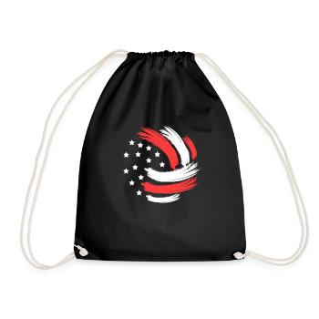 Volleyball USA Beach Volley America Gift - Drawstring Bag - black - Front