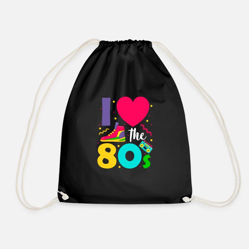 80er - Turnbeutel - Schwarz