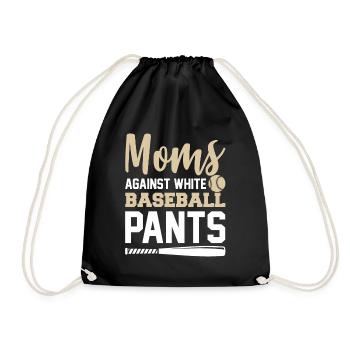 Moms Against White Baseball Pants - Turnbeutel - Schwarz - Vorne