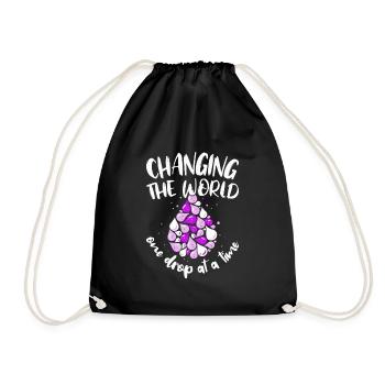 Ätherische Öle Essential Oils: Changing the World - Drawstring Bag - black - Front