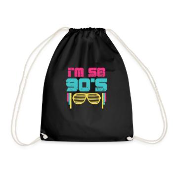 90s Sunglasses 90s Party Retro Gift - Drawstring Bag - black - Front