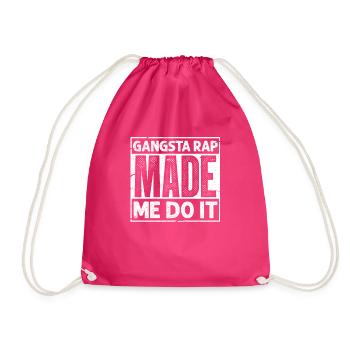 Gangsta Rap Hip Hop Old School 90er Geschenk - Turnbeutel - Fuchsia - Vorne