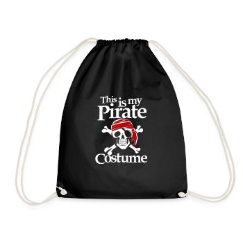 Tête de pirate Halloween pirate tête de pirate - Sac de sport léger - noir - Devant