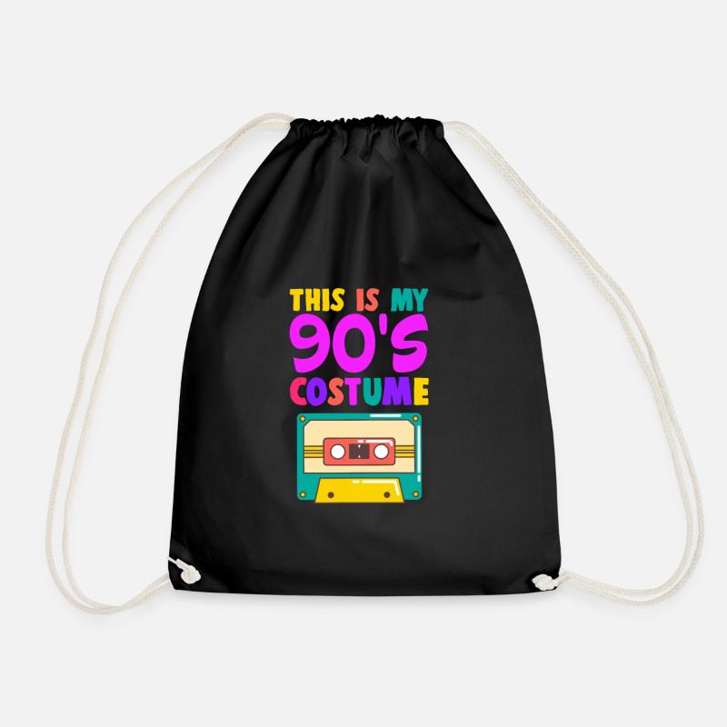 90er Jahre - Turnbeutel - Schwarz