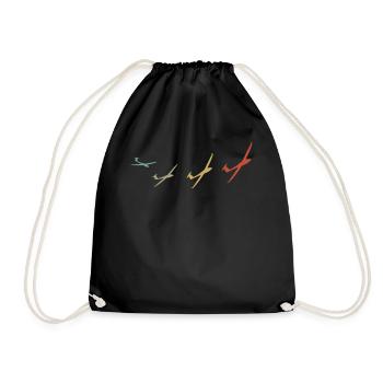 Pilote de planeur T-shirt cadeau pilote de planeur - Sac de sport léger - noir - Devant