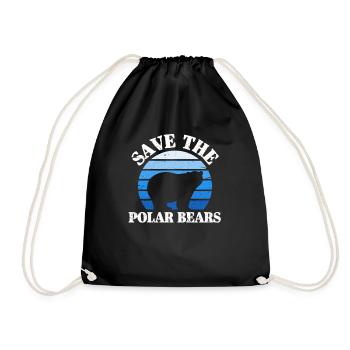 Polar bear - Drawstring Bag - black - Front