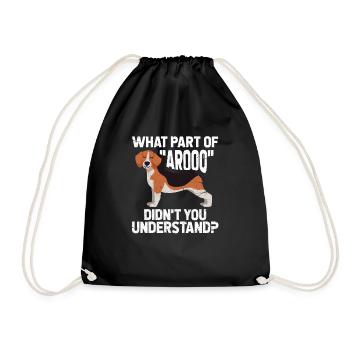 beagle - Drawstring Bag - black - Front