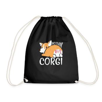 Corgi Dog Welsh Corgi Pembroke Wales Gift - Drawstring Bag - black - Front