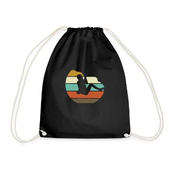 climber - Drawstring Bag - black - Front