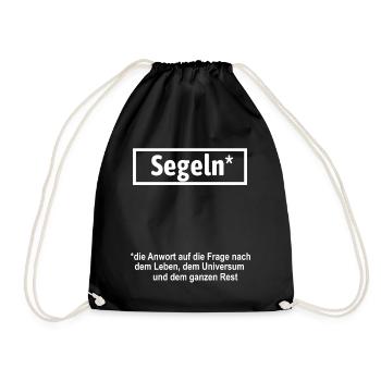 Sailing | Gift Sailor | Gift sailing funny - Drawstring Bag - black - Front