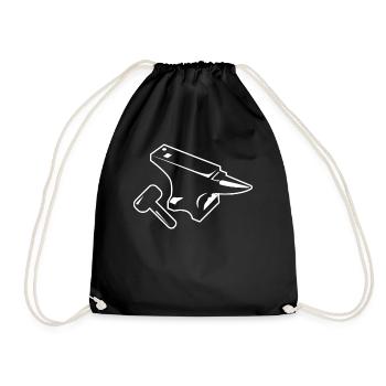 Forgeron forgeron cadeau t-shirt enclume - Sac de sport léger - noir - Devant