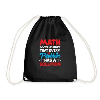 Mathe - Turnbeutel - Schwarz - Vorne