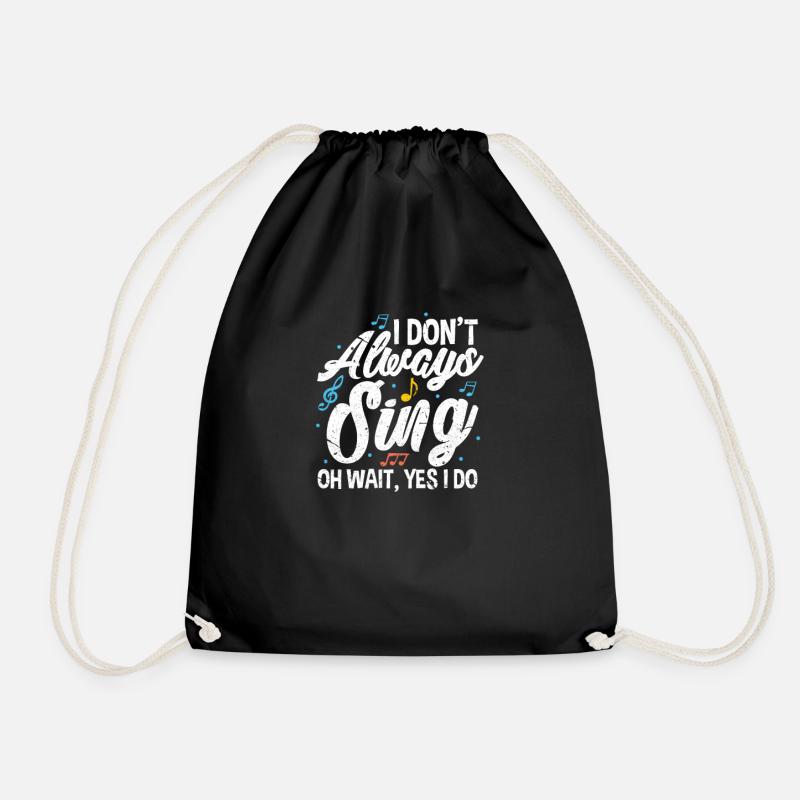 To sing - Drawstring Bag - black