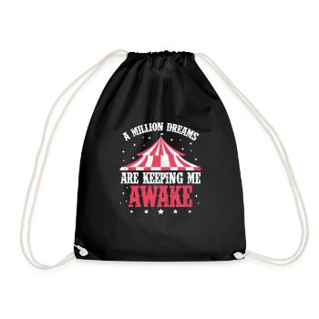 Cirque Ringmeister Tente de cirque Manège Cadeau - Sac de sport léger - noir - Devant