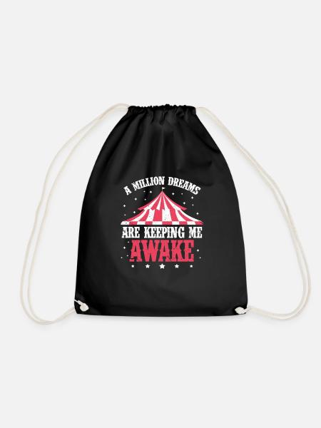 Zirkus Ringmeister Zirkuszelt Manege Geschenk - Turnbeutel - Schwarz