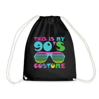 This Is My 90's Costume Retro Sunglasses - Turnbeutel - Schwarz - Vorne