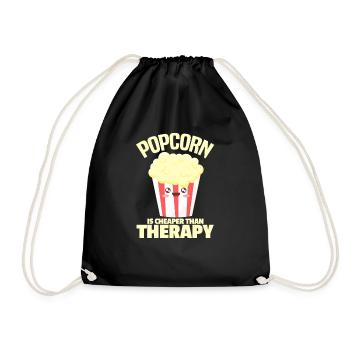 Popcorn - Turnbeutel - Schwarz - Vorne