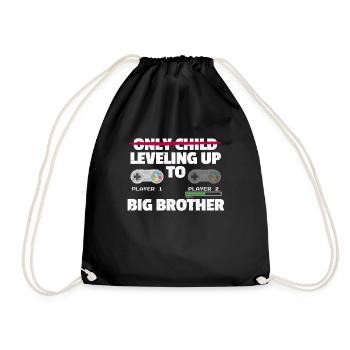 Groser Brother Gamer Siblings Sister - Drawstring Bag - black - Front