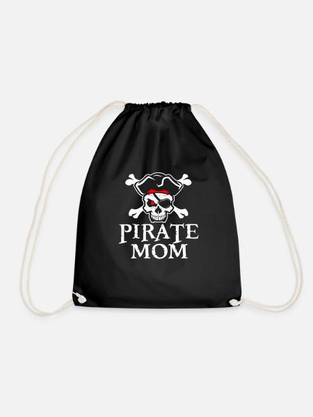Pirat Mutter Pirate Piraten Muttertag Geschenk - Turnbeutel - Schwarz