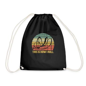 roller coaster - Drawstring Bag - black - Front