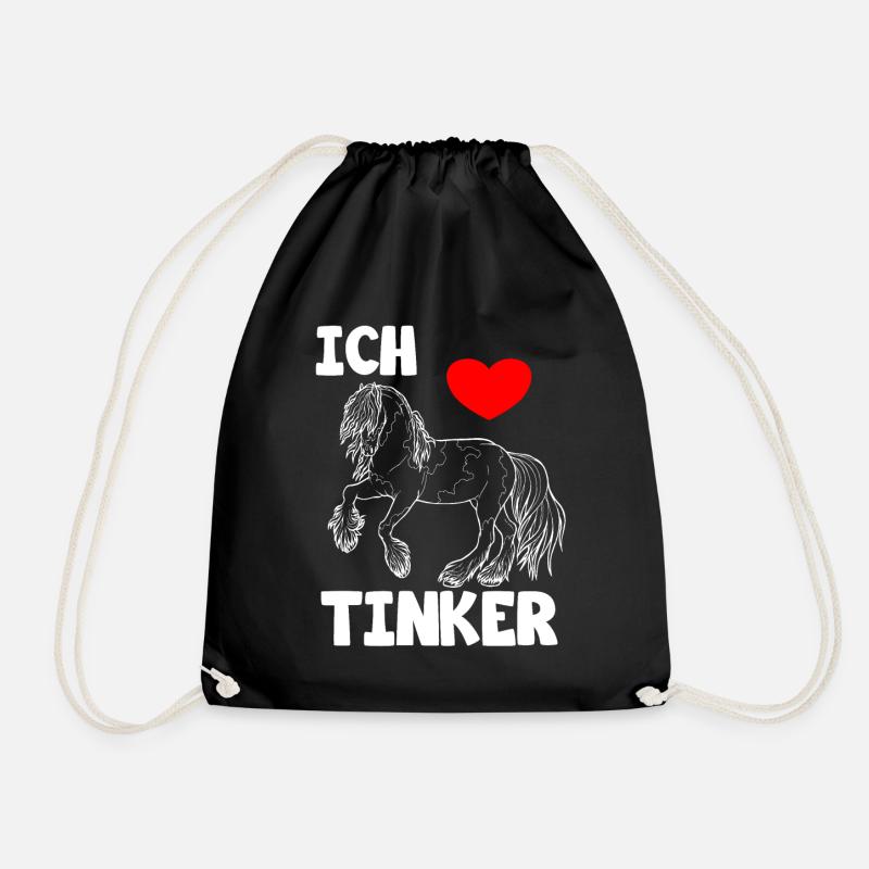 J’aime les chevaux de Tinker - Sac de sport léger - noir
