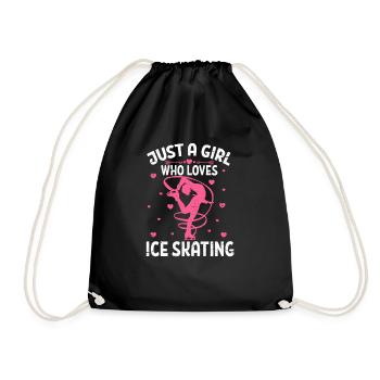 figure skating - Drawstring Bag - black - Front